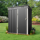 Aiho 5 ft. W X 3 ft. D Metal Vertical Storage Shed