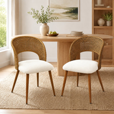 Chaise d'appoint de salle à manger en similicuir 22,24 po x 20,28 po x 32,68 po, fausse fourrure, 1 pièce, beige Brun, le similicuir lisse se nettoie après les repas