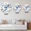 Abstrait de nuages bleu foncé IV - horloge murale moderne-93602045
