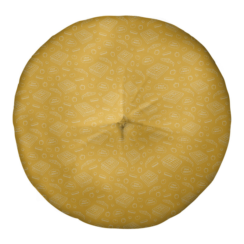 Coussin de sol Katelyn Elizabeth, 26 po x 26 po, Jaune