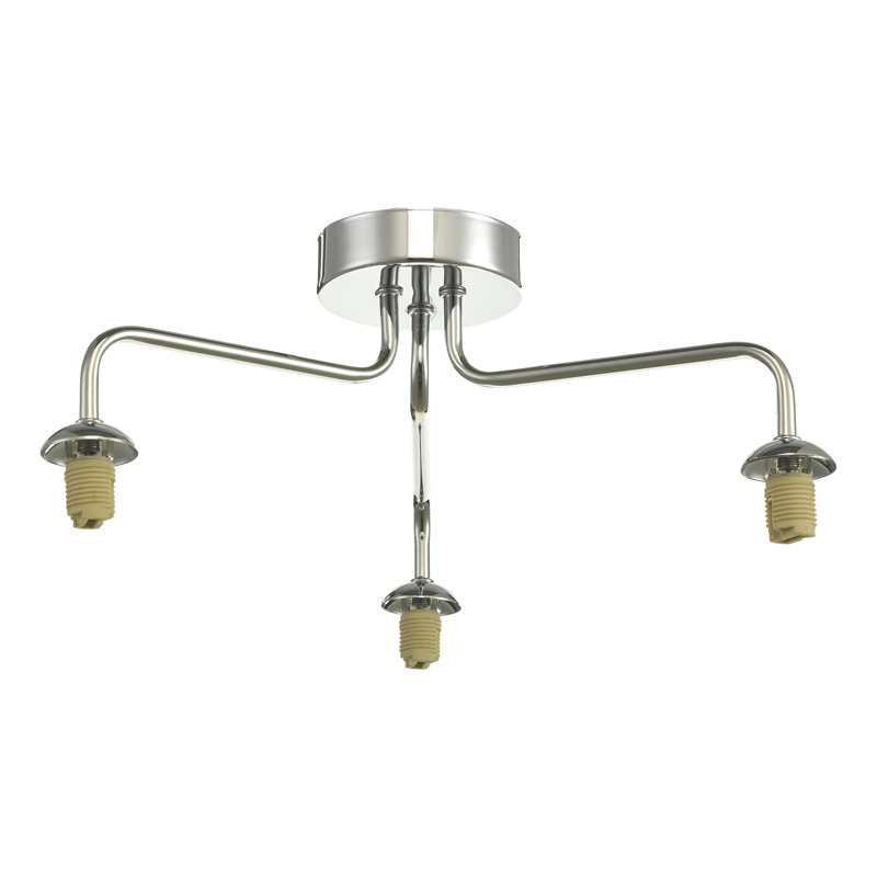 FEYA 3LT SEMI FLUSH FRAME ONLY, Polished Chrome