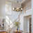 32" 7-Light Dimmable Black Gold Chandelier Light