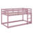 Twin-Size Tiered Floor Bunk Bed Complete With A Ladder For Convenient Climbing-1694211891