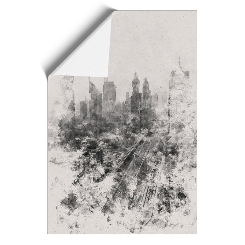 Dubai Skyline Watercolour - Frameless Print, 84cm H x 59cm W x 0.1cm D