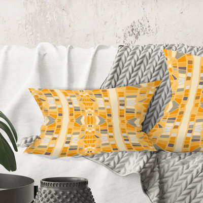 Coussin décoratif rétro imprimé géométrique II - Mid-Century
