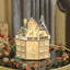 Table de Noël illuminée avec calendrier de l'Avent et tiroirs de compte à rebours