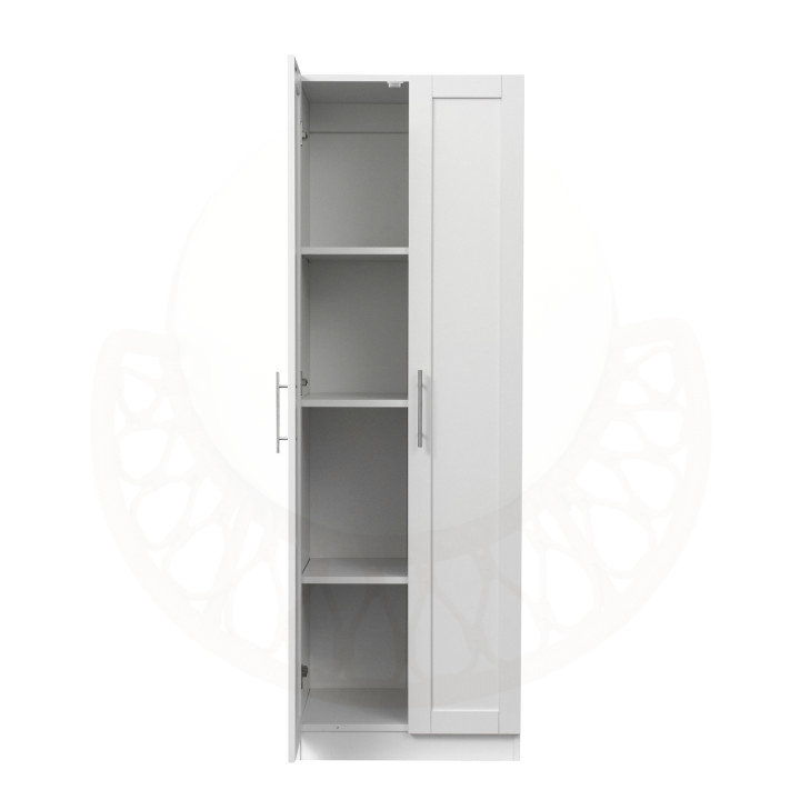 Garde-robe et garde-manger durables de haute qualité avec 2 portes, 3 cloisons et 4 espaces de rangement pour une organisation efficace