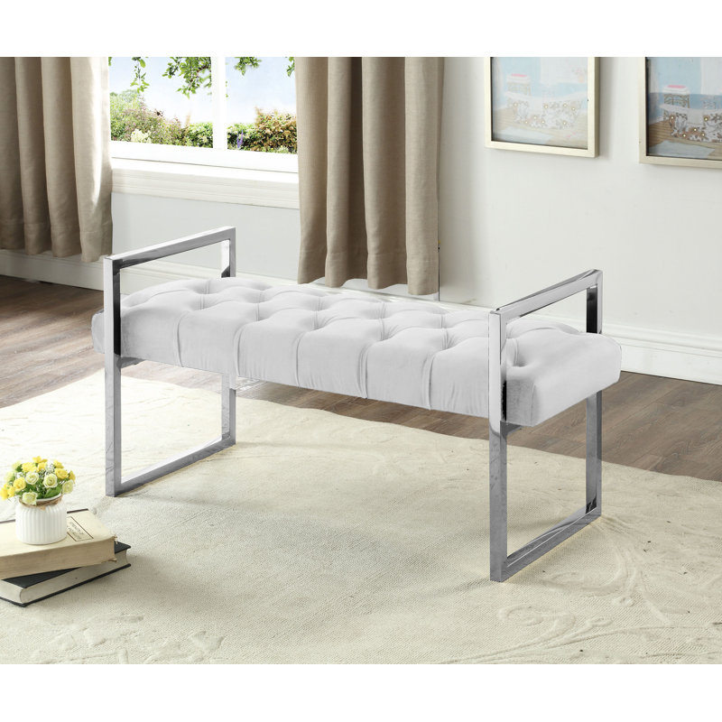 Banc en métal Brammer, Blanc