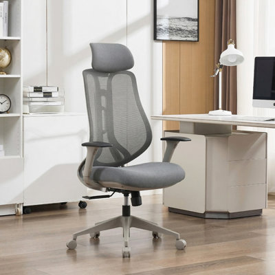 Nouhaus Strato Ergonomic High Back Office Chair, Breathable Mesh Back Home Desk Chair With Adjustable Back Height, Executive Task Chair With 3D Armres