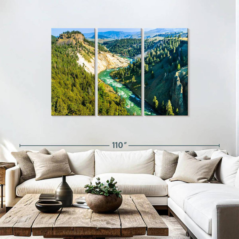 Alvord Rapid Yellowstone River View, H 48 po x l 74 po