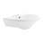 Ondine 16'' White Reno-Gloss Vitreous China Modern Pedestal Sink for Small Bathrooms with Overflow