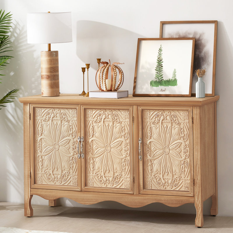 3-Door Cabinet, Natural
