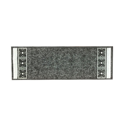 Tapis d'escalier intérieur gris antidérapant