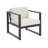 NAVAN OUTDOOR PATIO CLUB CHAIR, SET OF 2, BLACK FRAME WITH BEIGE CUSHION-155832320