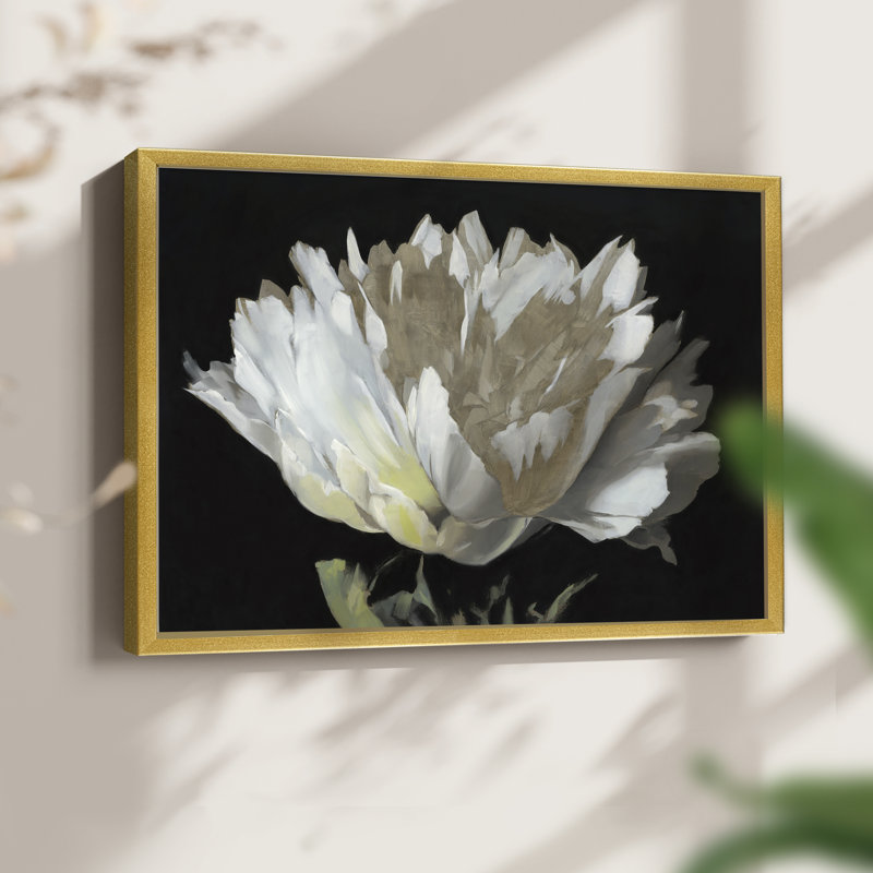 WHITE PEONY -Framed Print - Restickable