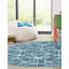 Tapis géométrique bleu / gris Jantsen-512468438