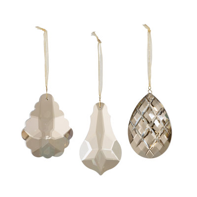 3.5'' Glass Holiday Shaped Ornament