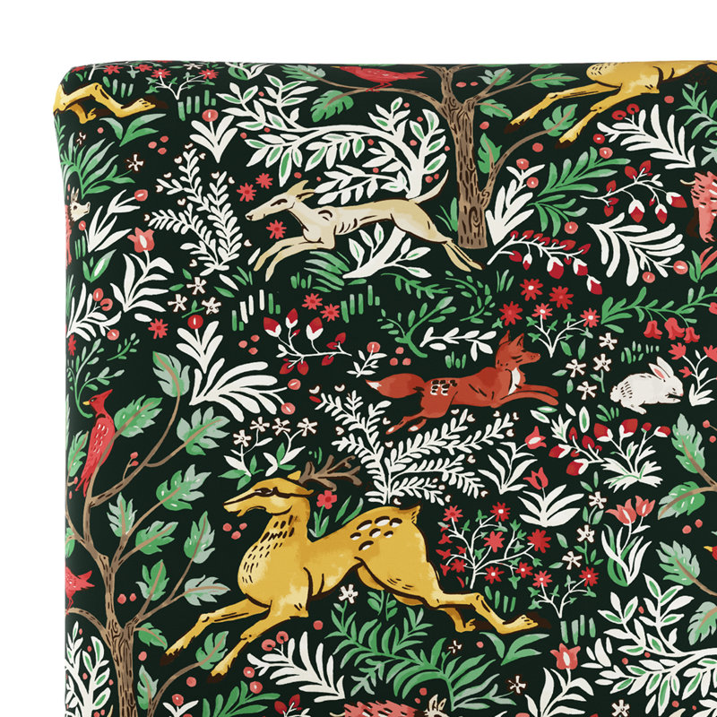 Chaise parsons en coton Sylva, Rouge antique Stewart, Frolic, vert persistant