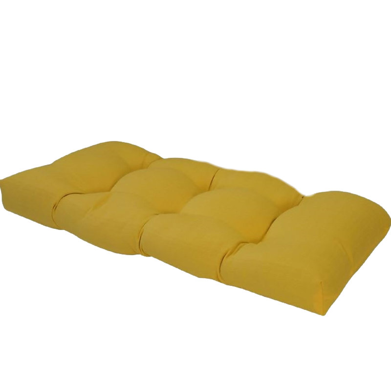 Coussin de siège d'extérieur 1 pièce Ebern Designs, Jaune