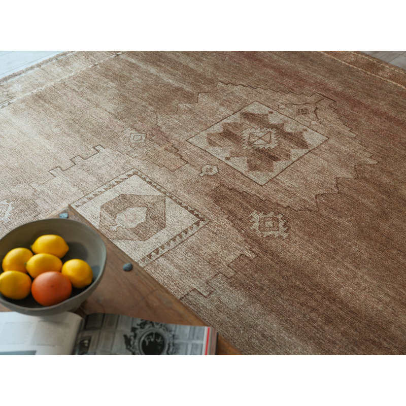 Estate Hand Loomed PET Camel/Brown Area Rug, 8'X10'