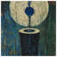 Couvre-lit matelassé bleu à cercles concentriques -126078841