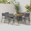 Jarquise 8 - Person Acacia Patio Dining Set with Rectangular Table-1450197167