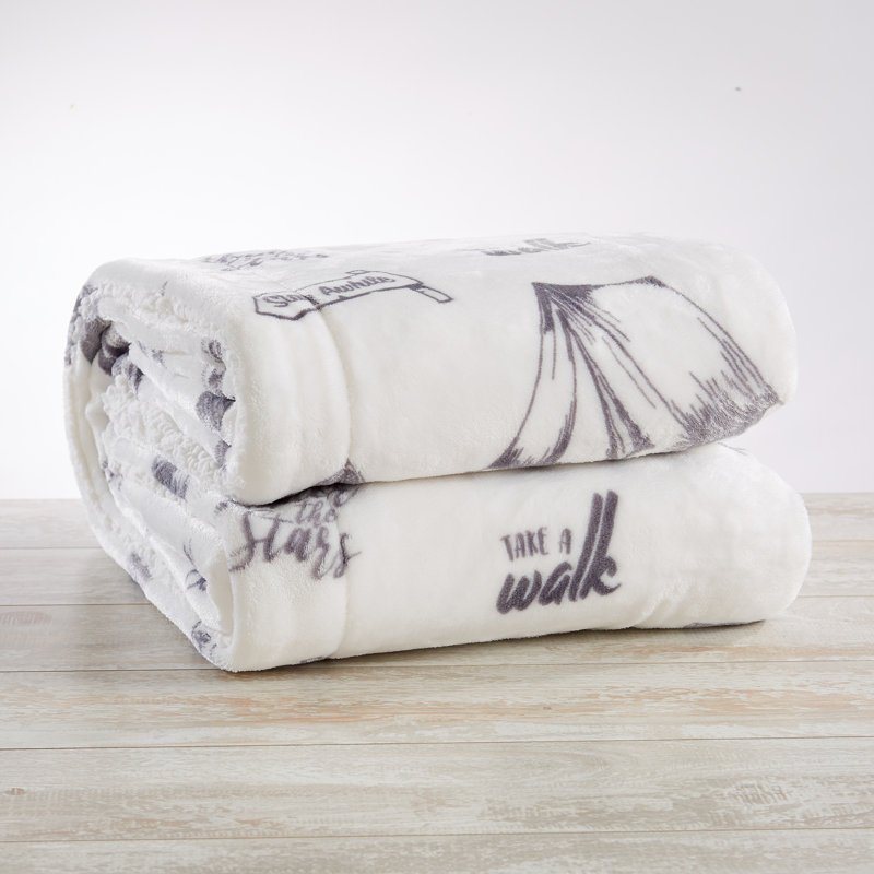 Ultra Soft Plush Reversible Holiday Throw Blanket