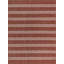 Tapis rond rayé rouge -1946916344