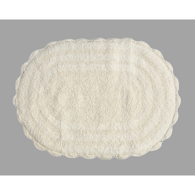 Tapis pour salle de bain 100% coton, Ivoire