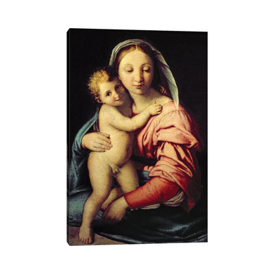 Madonna And Child by Il Sassoferrato - Wrapped Canvas Print