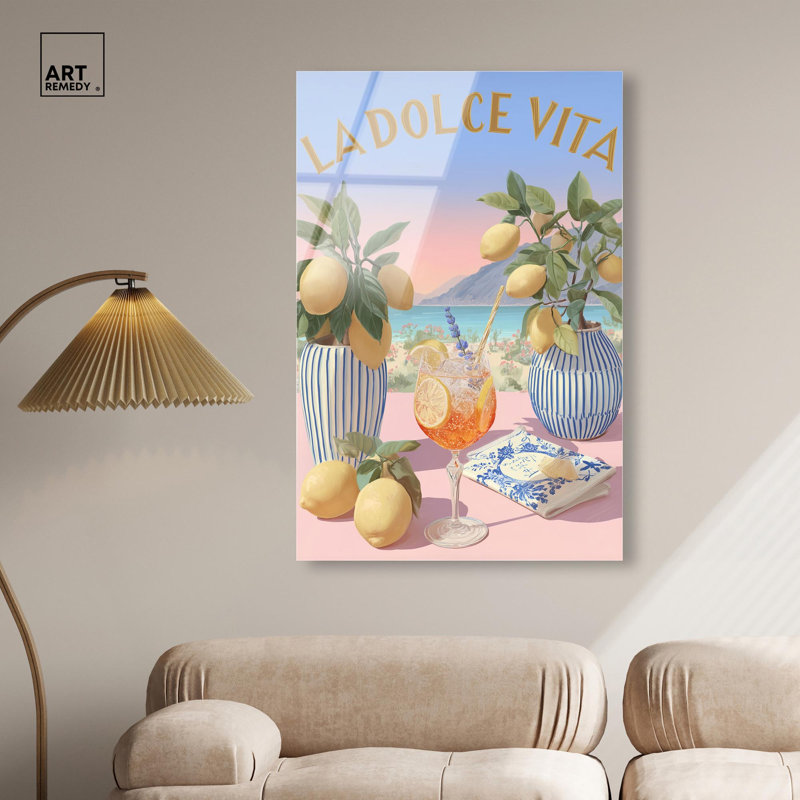 «Aperitivo Sunset», reproduction d'art sur toile par Art Remedy, H 45 po x l 30 po
