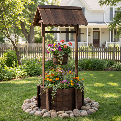 Calica Wood Plants & Flowers Wishing Well
