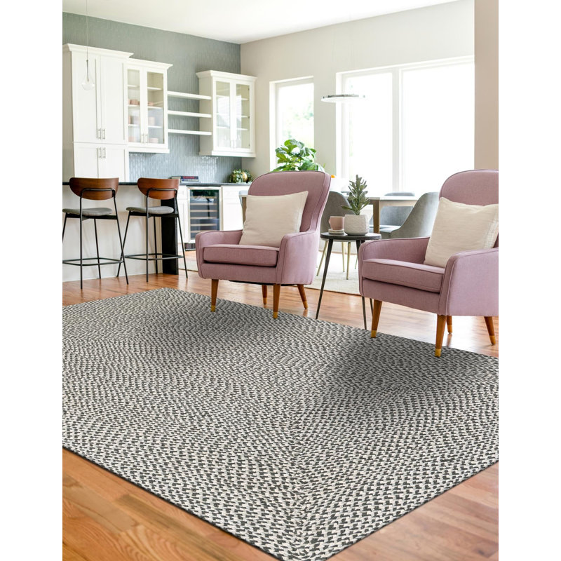 Tapis contemporain Aideen - gris, Rectangle 2 pi x 3 pi 1 po