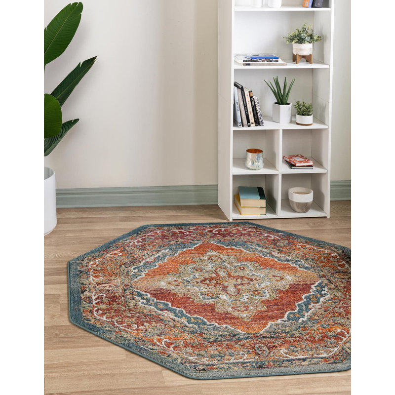 Alresford Oriental Indoor Rug, Octagon 5'1" x 5'1"