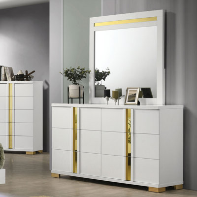 Commode 6 tiroirs avec miroir Riegel