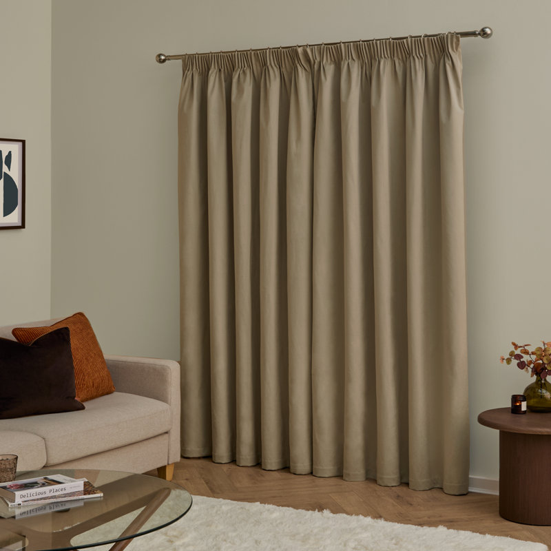 The Ultimate Velvet Blackout Curtain Panel Pair, Brown, 229cm Width x 137cm Drop