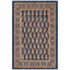 Tapis Obsidian2 traditionnel à motif floral intégral, bleu marine, ivoire, or, vert et rose, antidérapant, à poils courts, pour l'intérieur et l'extérieur, adapté aux animaux de compagnie, salon, chambre, salle à manger, entrée, couloir, bureau, lavable-1363605612