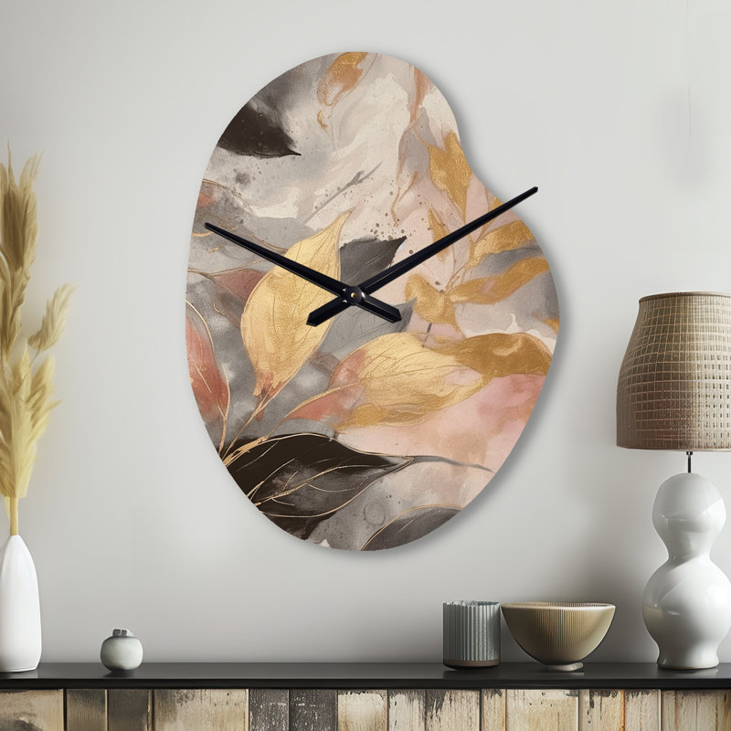 Horloge murale en forme de plante unique en métal Parman, Grand