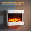 Darren Castleton Fires & Fireplaces 70.6cm W White Electric Fireplace