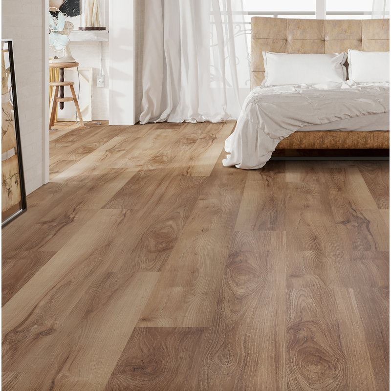 7" x 60" x 7mm Oak Click Lock SPC Luxury Vinyl Plank, Lithe Sequoia