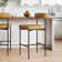 Dahlia Upholstered Counter Stool with Metal Frame
