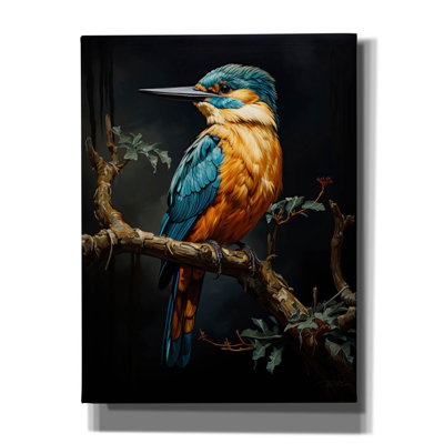 'Kingfisher 1' by Momart Canvas Wall Art, 12" x 16"