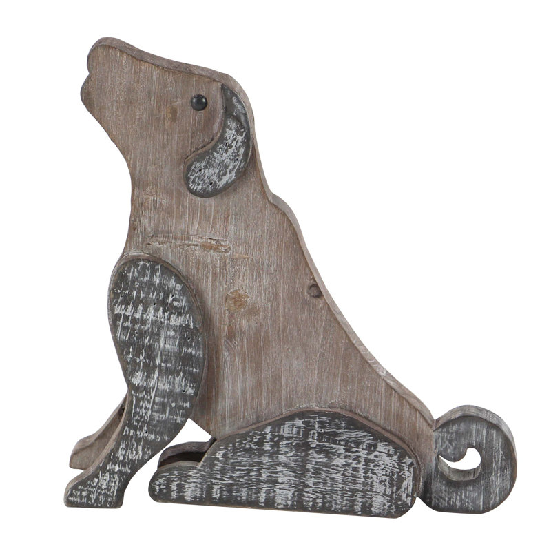 Figurine pour chien assis campagne Delran, Noir
