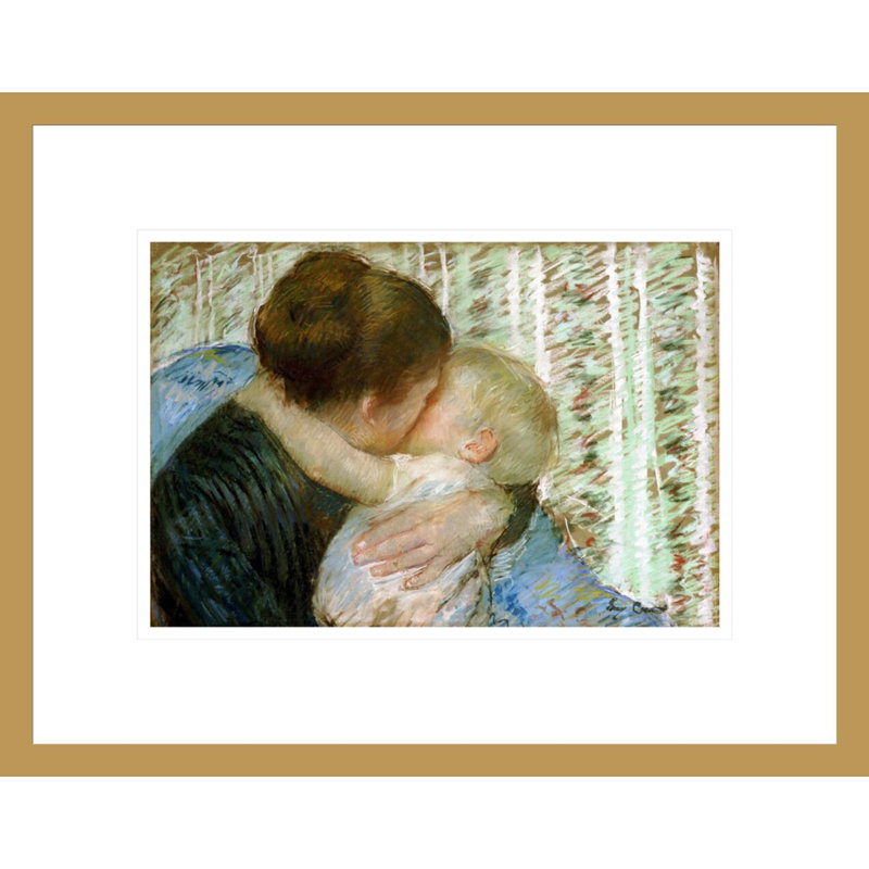 «A Goodnight Hug» par Mary Cassatt, impression giclée sur cadre, H 13,17 po x l 16,75 po