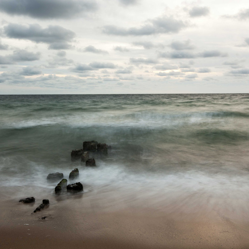 «Ocean View I Crop» par Aledanda - impression sur toile tendue, H 12 po x l 12 po