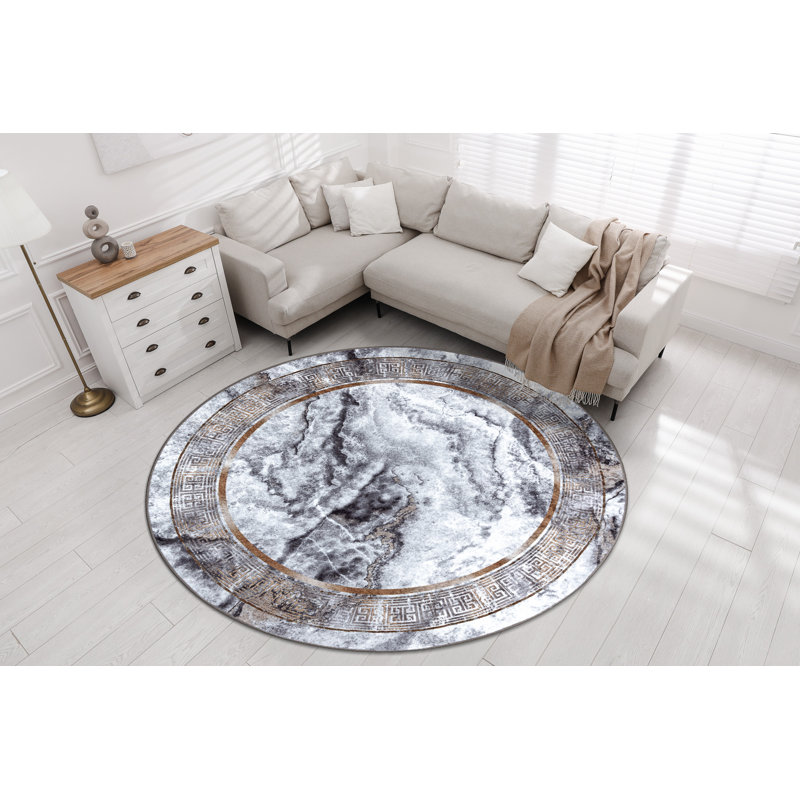 Roelof Geometric Area Rug, Round 200cm