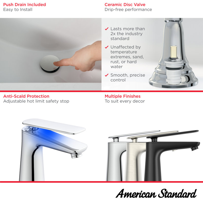 Aspirations Single-handle Bathroom Faucet with Drain Assembly