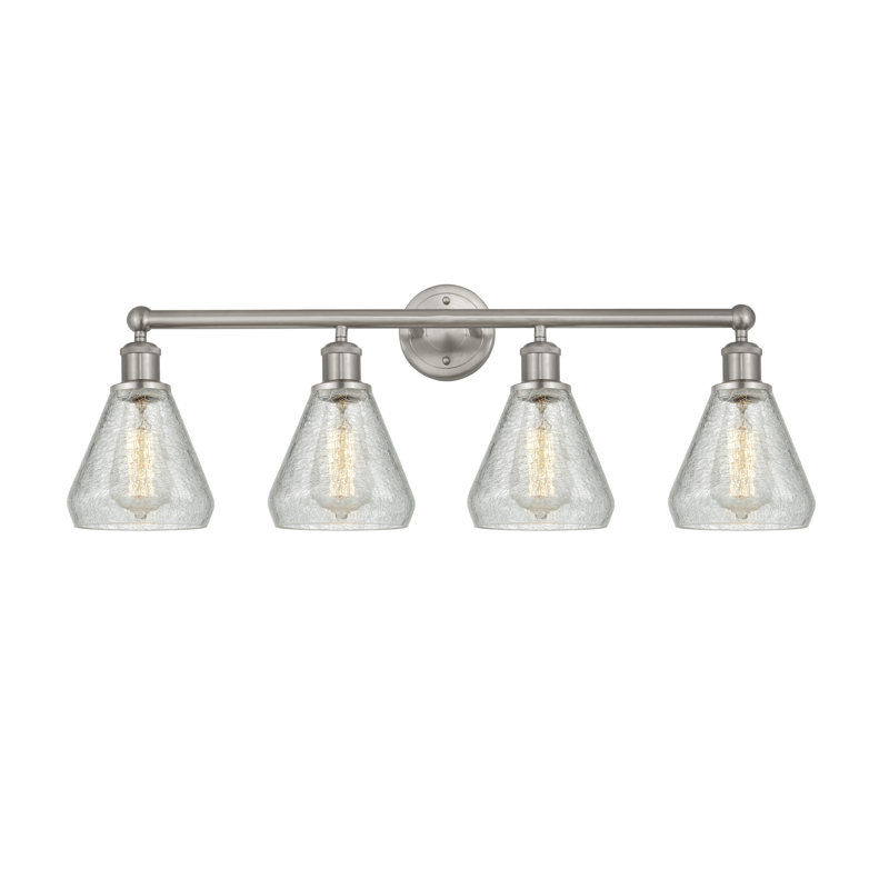Éclairage pour meuble-lavabo 4 lumières Petronille, Nickel satiné brossé