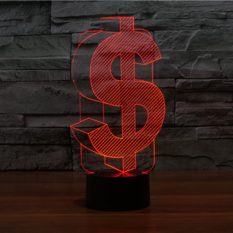 Lumière de nuit à enseigne de dollar