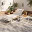 Chaise longue réglable avec coussin et table d'appoint assortie-133290517